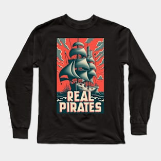 Pirates Ship Sailing Long Sleeve T-Shirt